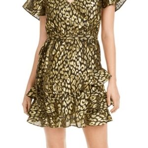 Kendall & Kylie Black and Gold Mini Dress